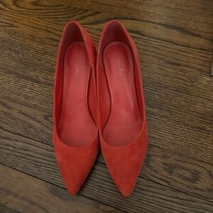 Marc Fisher Red Suede Heels